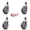 Service Caster 5'' Thermoplastic Rubber Wheel Swivel 1-3/8'' Expanding Stem Caster Set, 4PK SCC-EX20S514-TPRB-138-4 - alternate 3